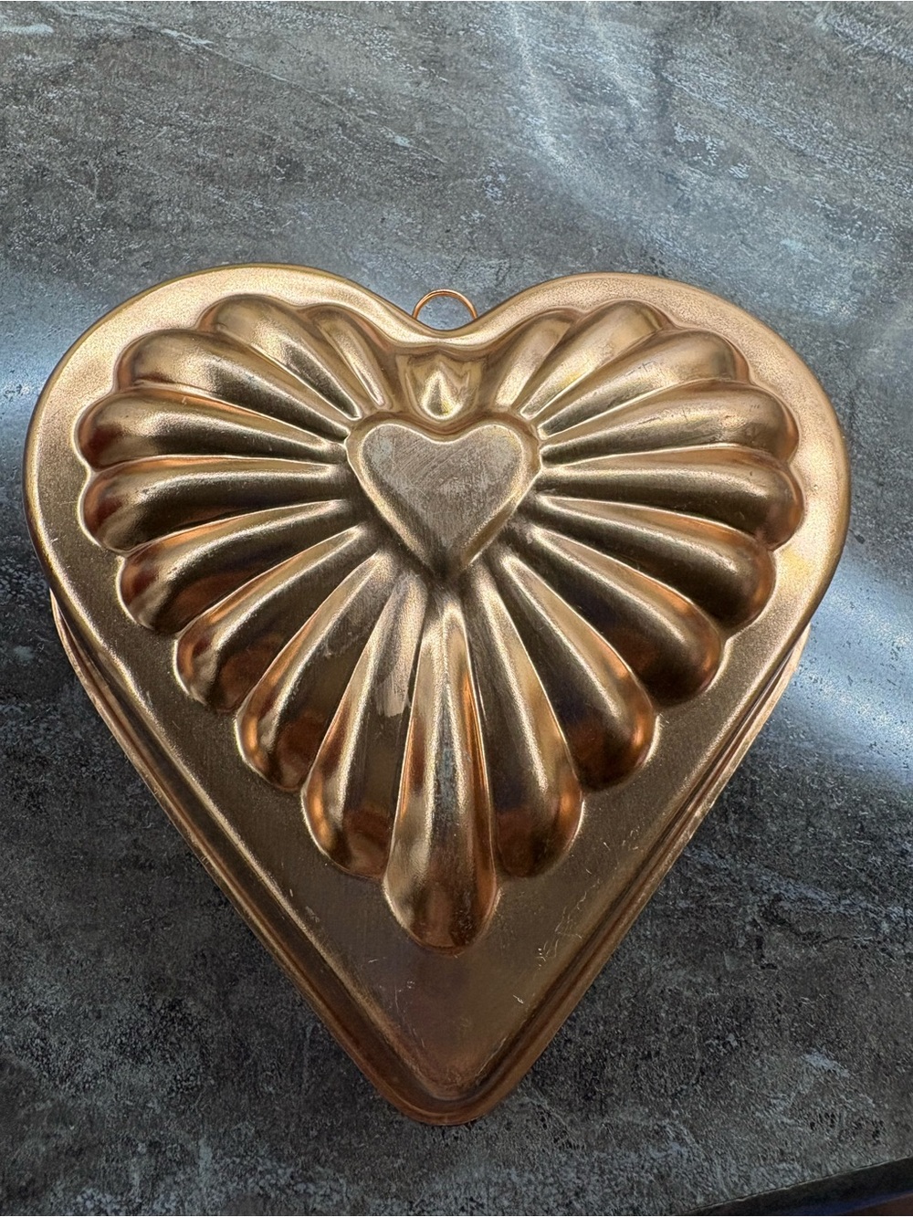 Heart-Shaped Copper Cake/Jello Mold - Decorative Baking Pan Or Wall Hanging